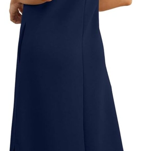 Women Maxi Dress Rayon Polyester Spandex Casual Sleeveless Pockets Summer - Picture 5 of 6